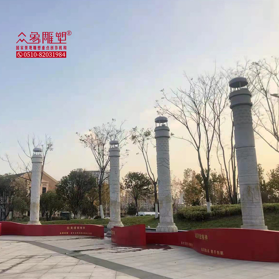 常州運河文化風光帶卷軸雕塑